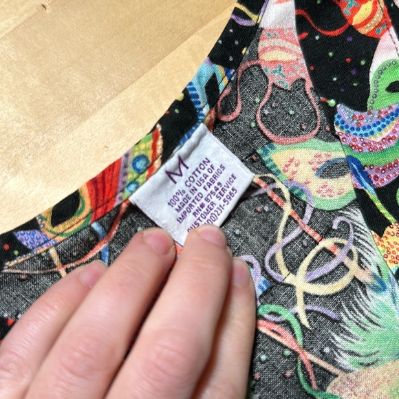 S.C.R.U.B.S. Mardi Gras Patterned Scrub Top - Picture 5 of 5